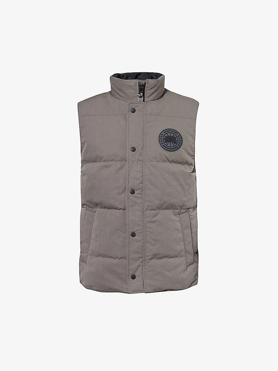 Canada Goose Garson brand patch funnel neck cotton blend gilet selfridges REVERSIBLE