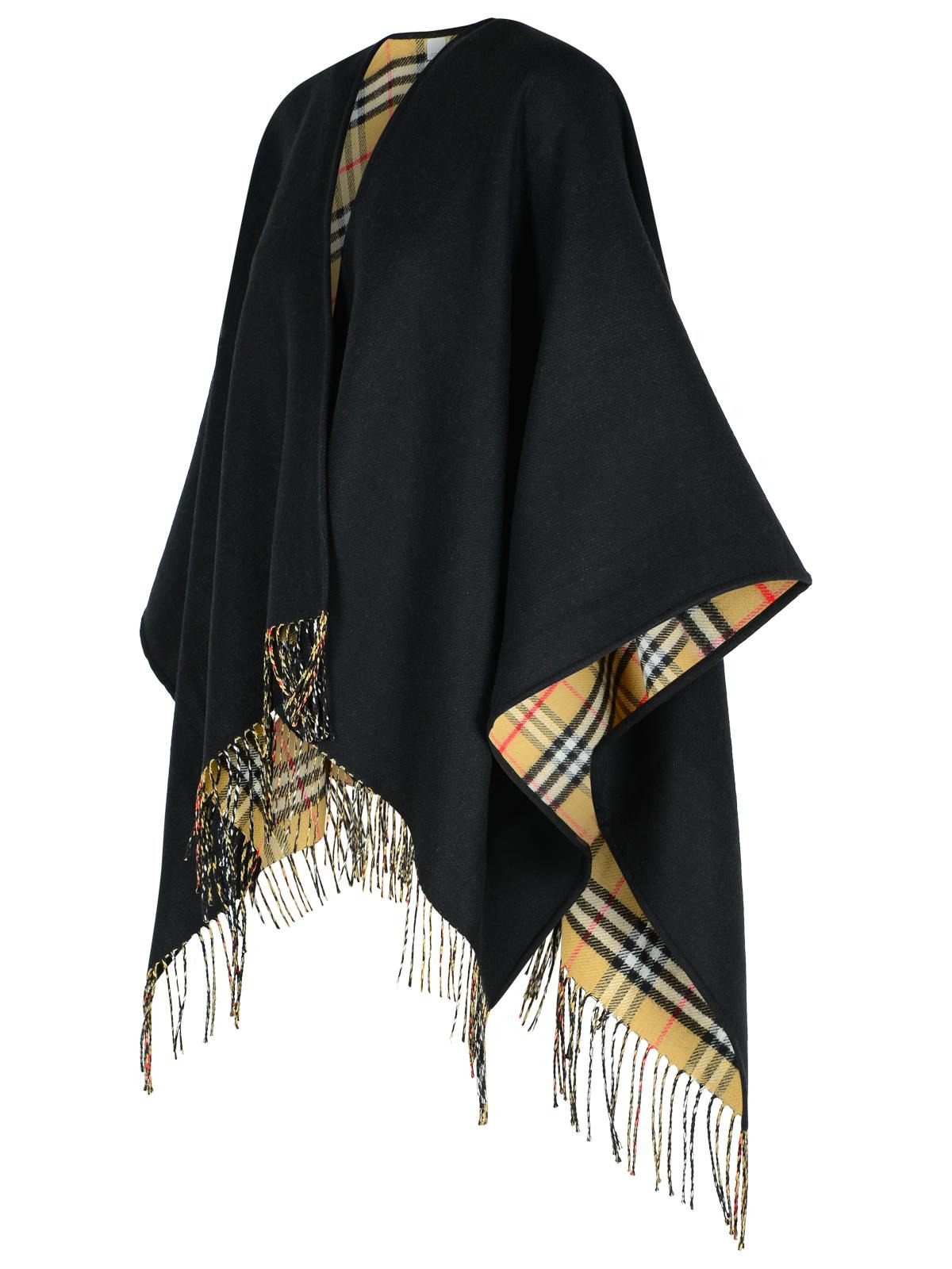 Burberry Reversible Black Wool Cape Women - 2