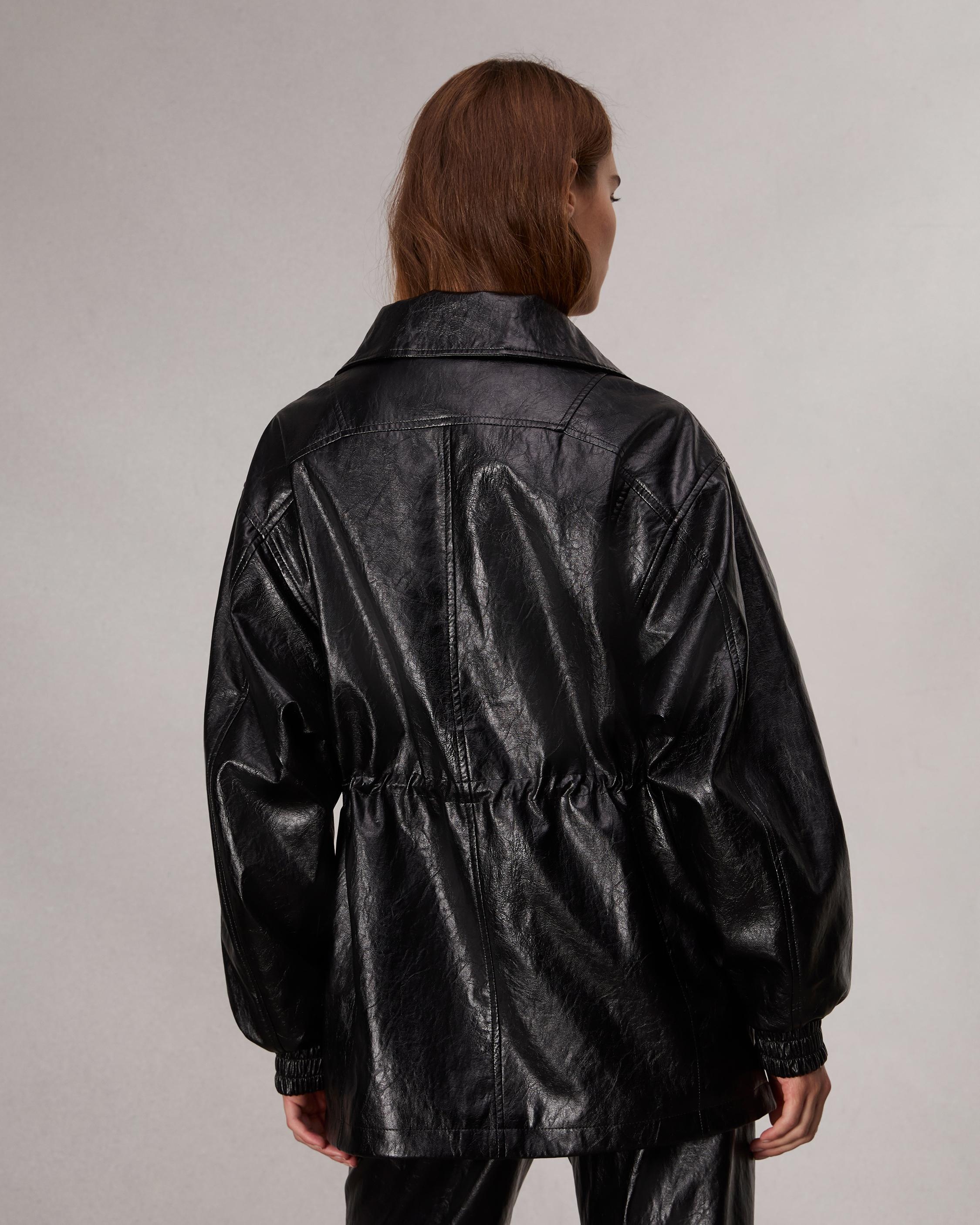 Monica Faux Leather Jacket - 5