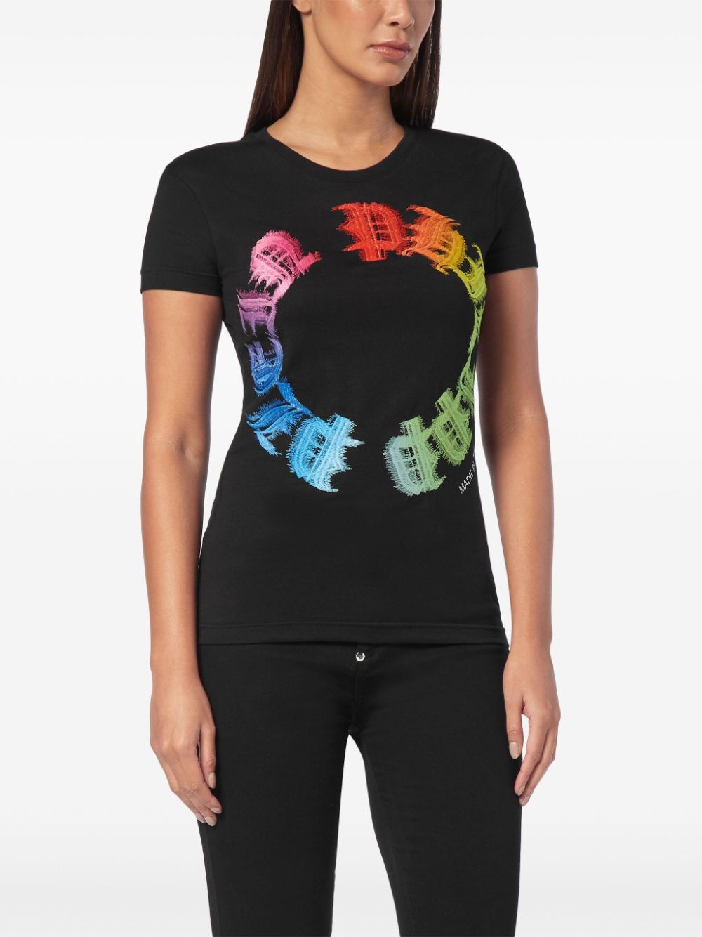 Rainbow Gothic Plein-print T-shirt - 3