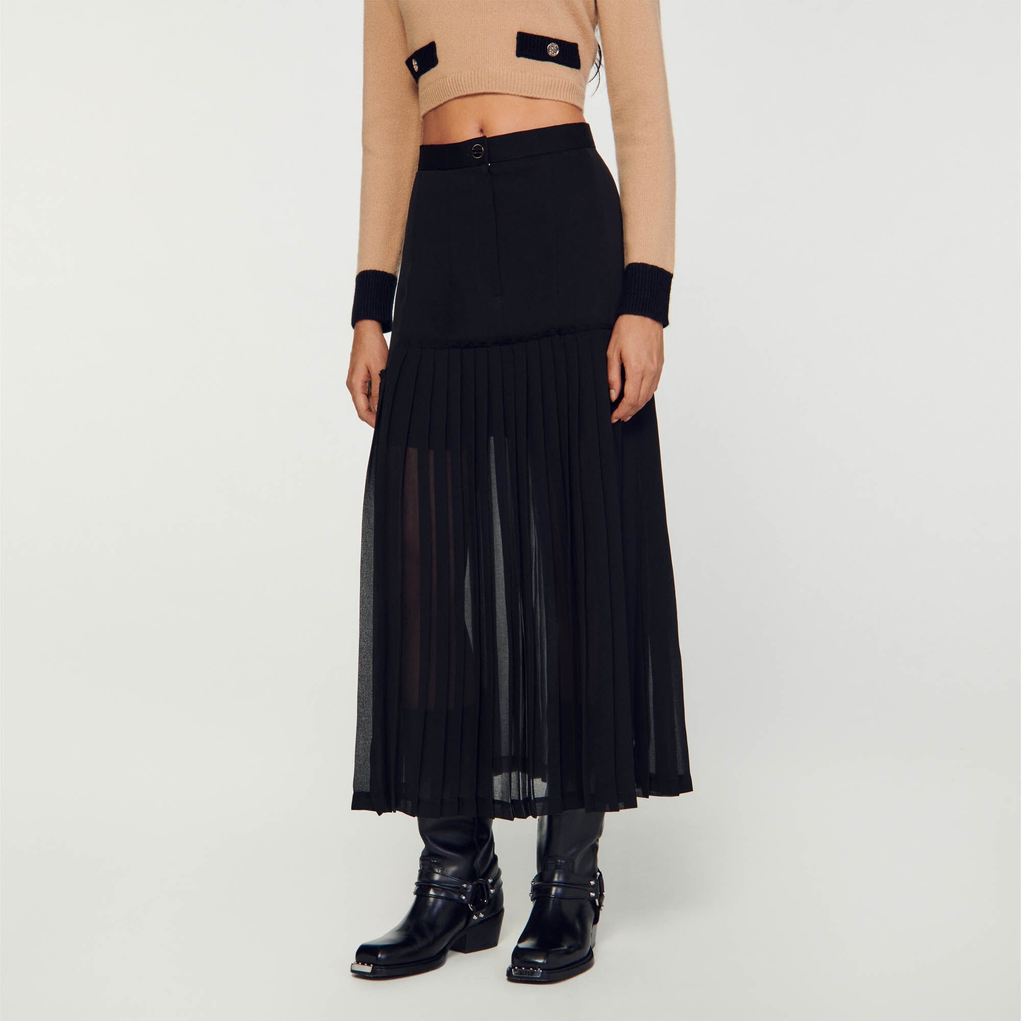 PLEATED LONG SKIRT - 5