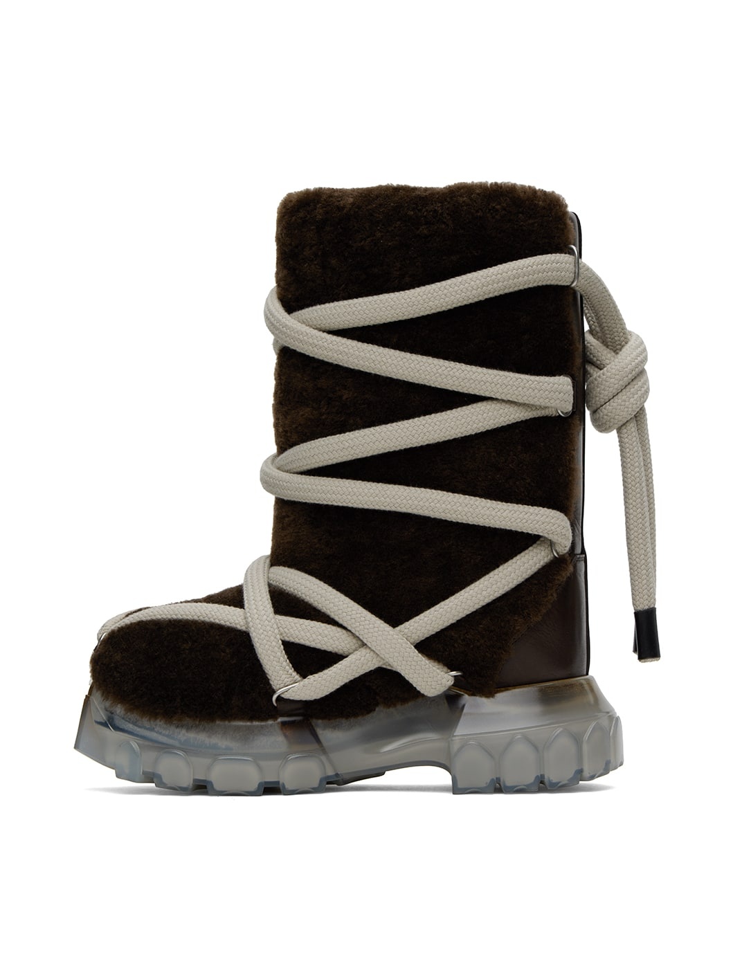 Brown Lunar Tractor Shearling Boots - 3