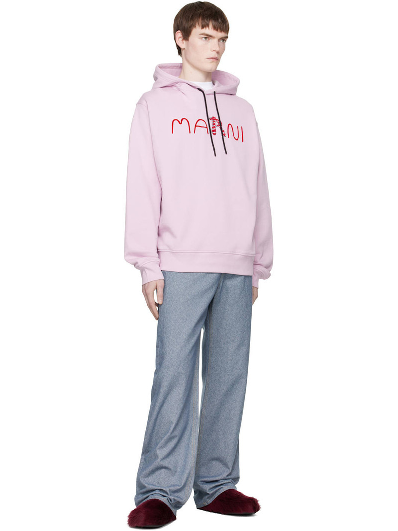 Marni Red Fussbett Sabot Slip-on Loafers outlook