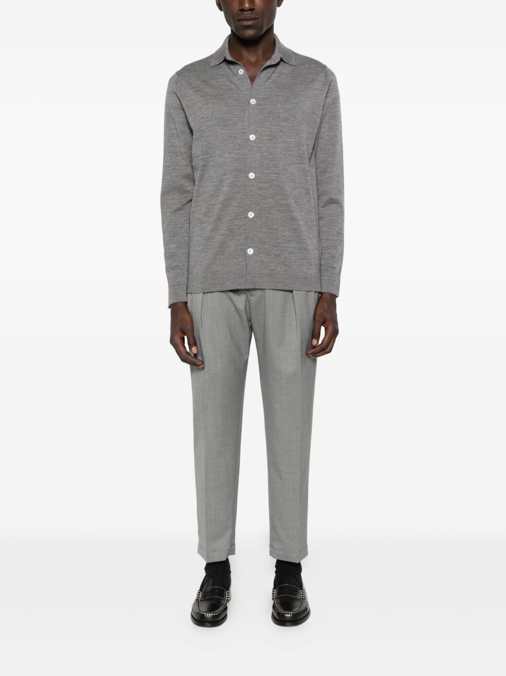 long-sleeve button-fastening shirt - 2