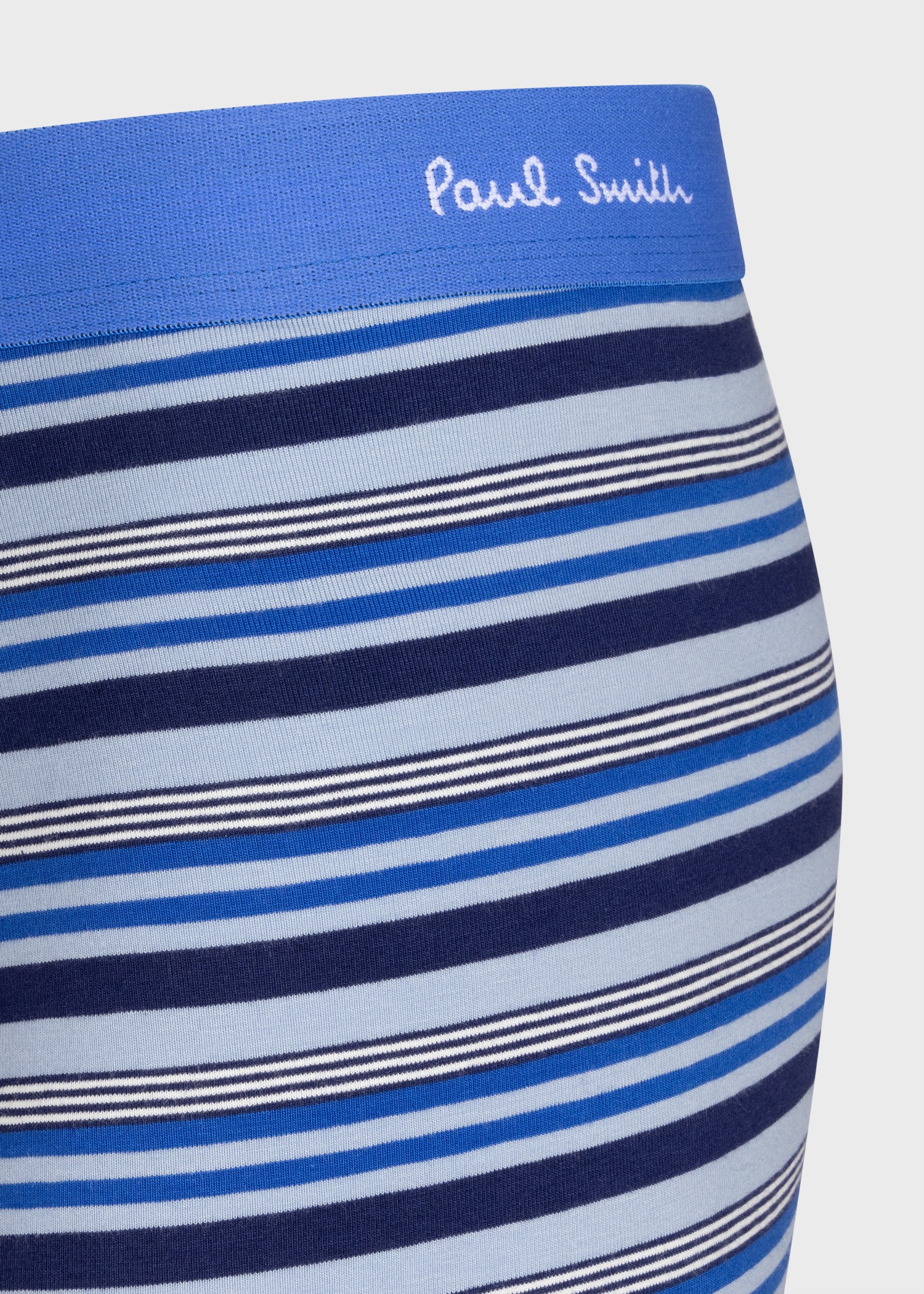 Cotton-Blend Navy Stripe Mixed Boxer Briefs Three Pack - 5