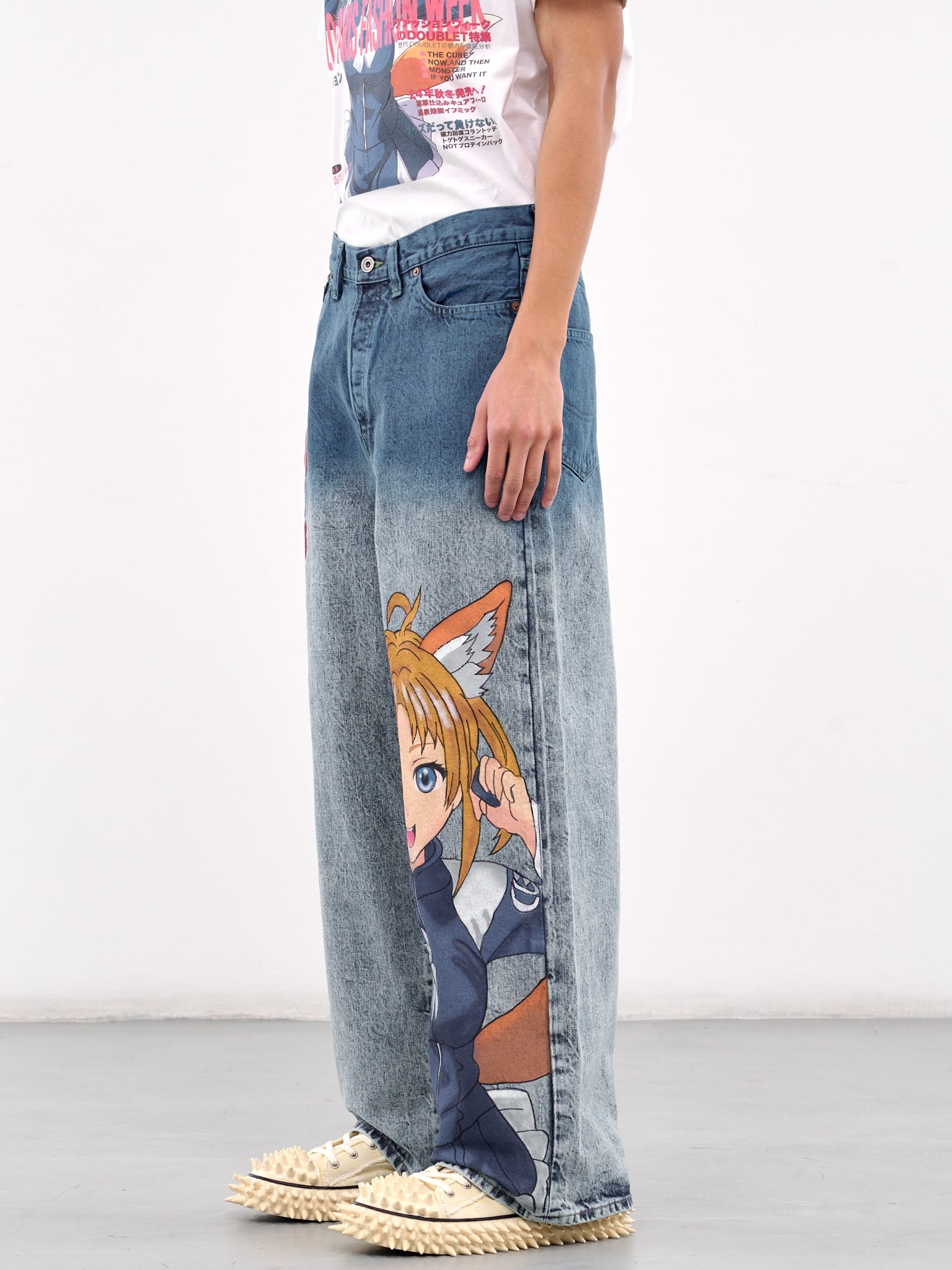 Hand-Painted Denim Jeans - 2