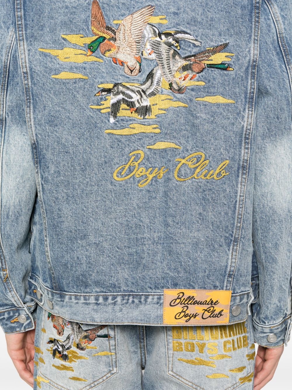 duck-embroidered denim jacket - 5