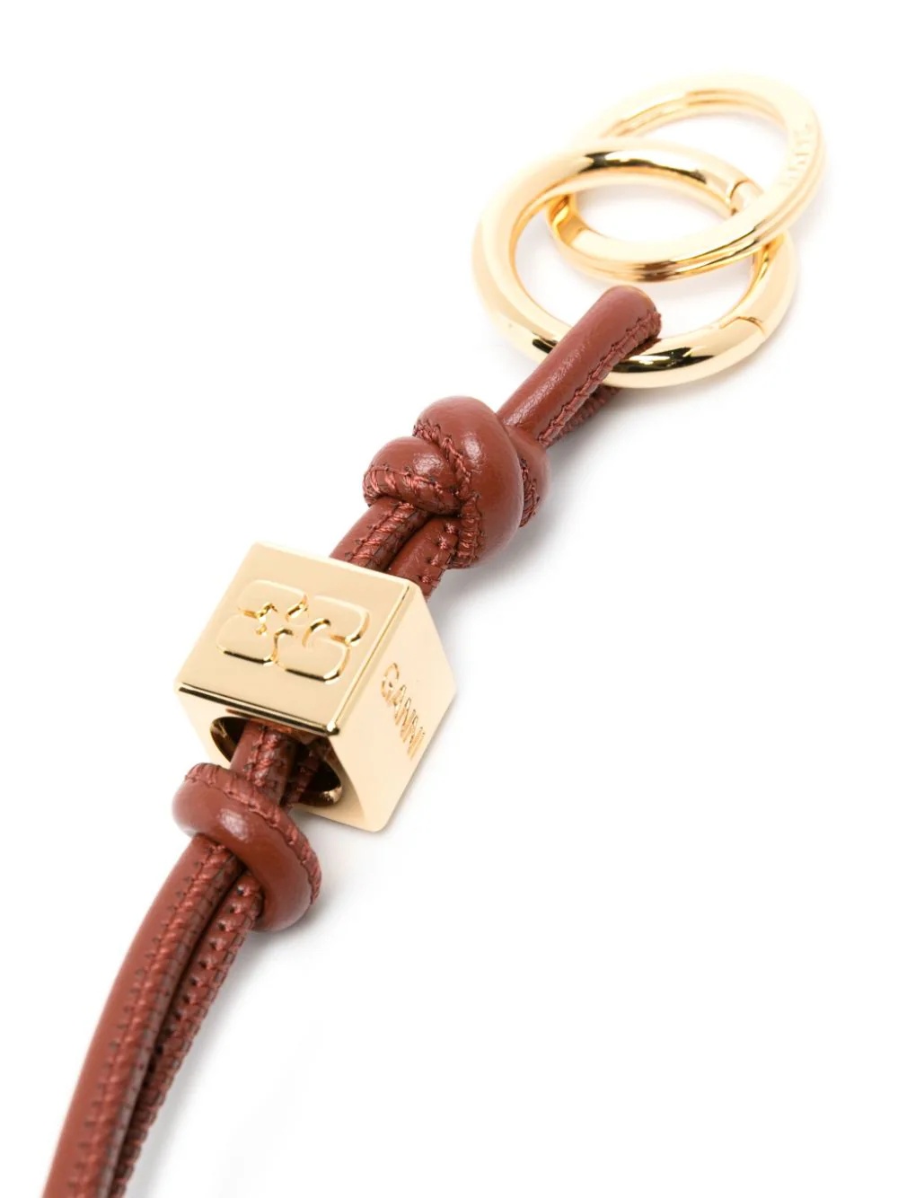キーホルダー・キーリング Ganni Bou Heart Keyring - Ganni - Leather - Printed Ganni Bag accessories for Women | Online Sale up to 45% off