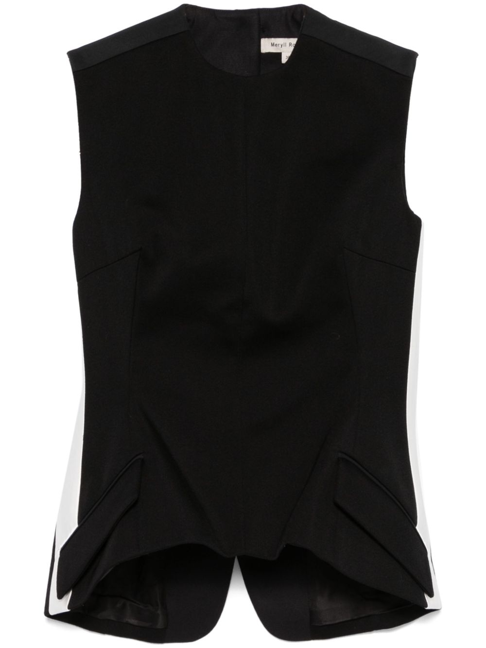 twill-weave vest - 1