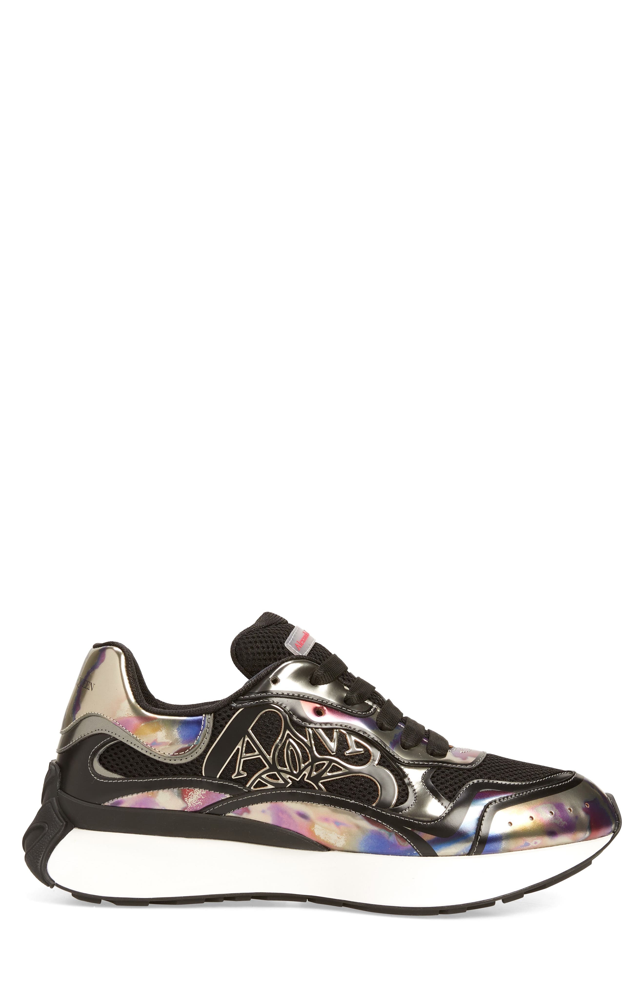 Alexander McQueen Sprint Runner Sneaker in Black/White/Multi at Nordstrom, Size 7Us - 3