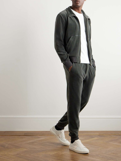 TOM FORD Tapered Cotton-Blend Velour Sweatpants outlook