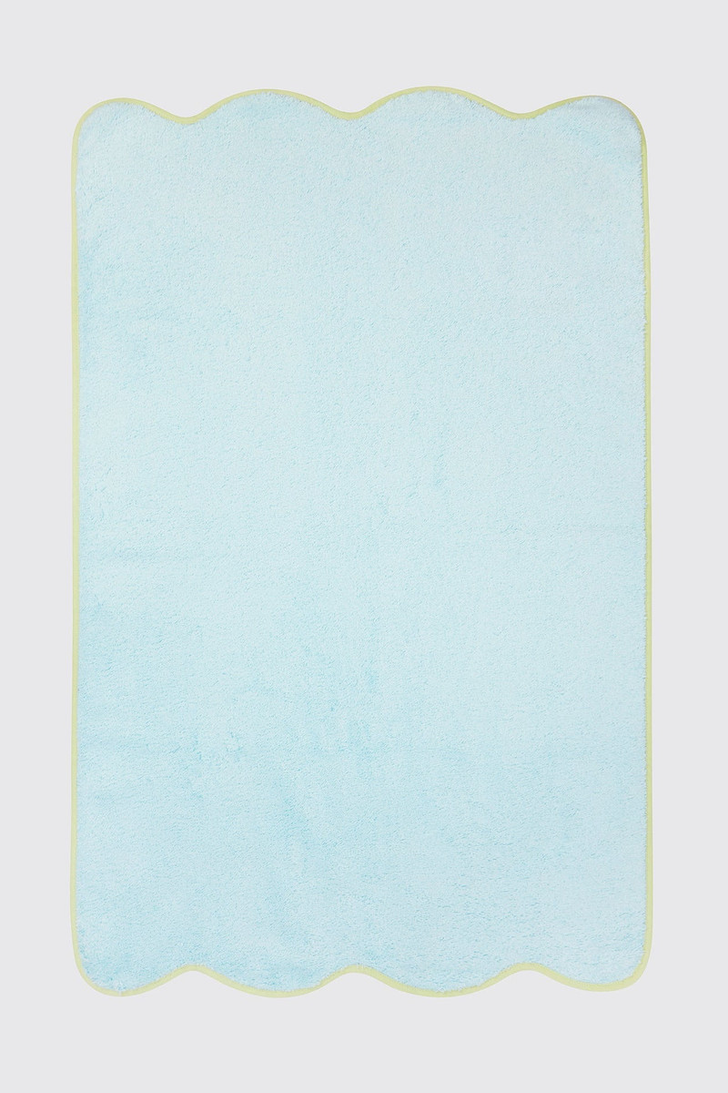 Chiara Hand Towel in White Spugna Towelling with Pistachio Lining 1