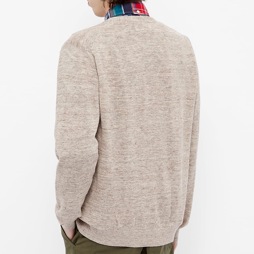 Beams Plus Linen Knitted Cardigan - 5