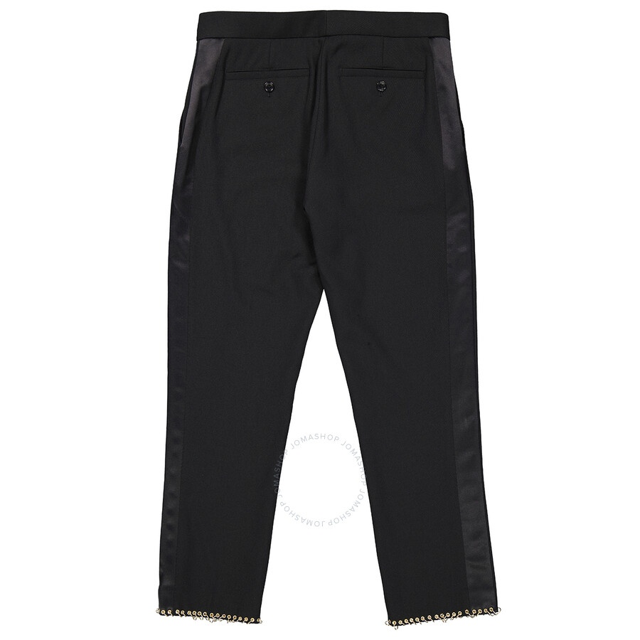 Burberry Ladies Black Hanover Ring-Pierced Wool Tailored Trousers, Brand Size 8 (US Size 6) - 2