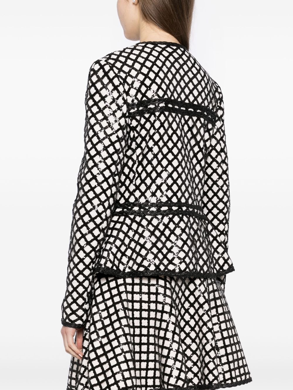 sequined bouclé jacket - 4