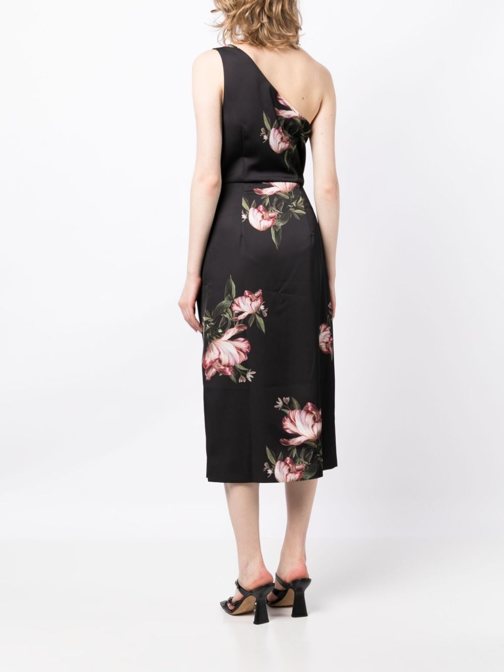 Carmen satin-finish midi dress - 4