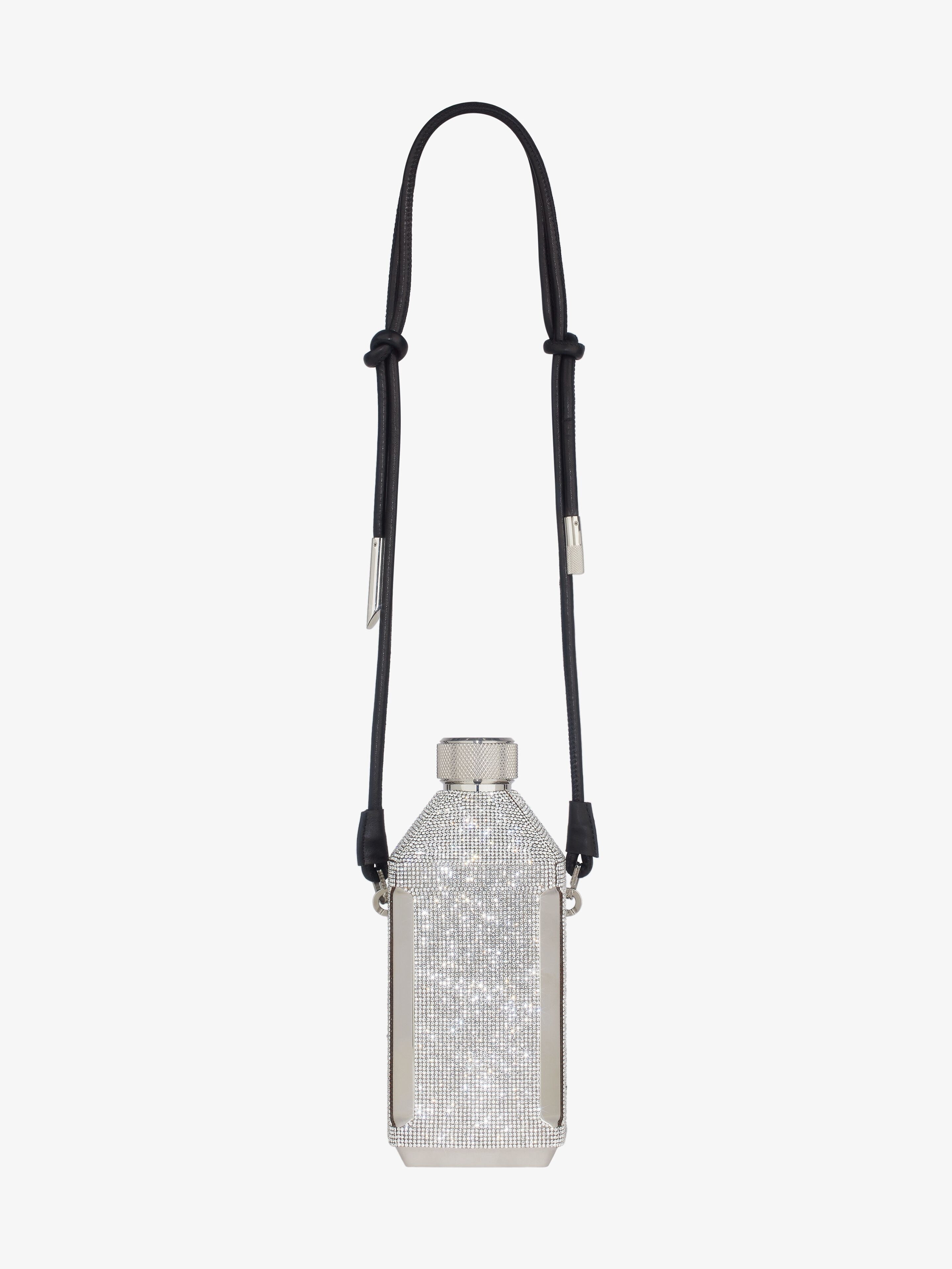 GIVENCHY 4G FLASK IN METAL AND STRASS WITH STRAP - 5