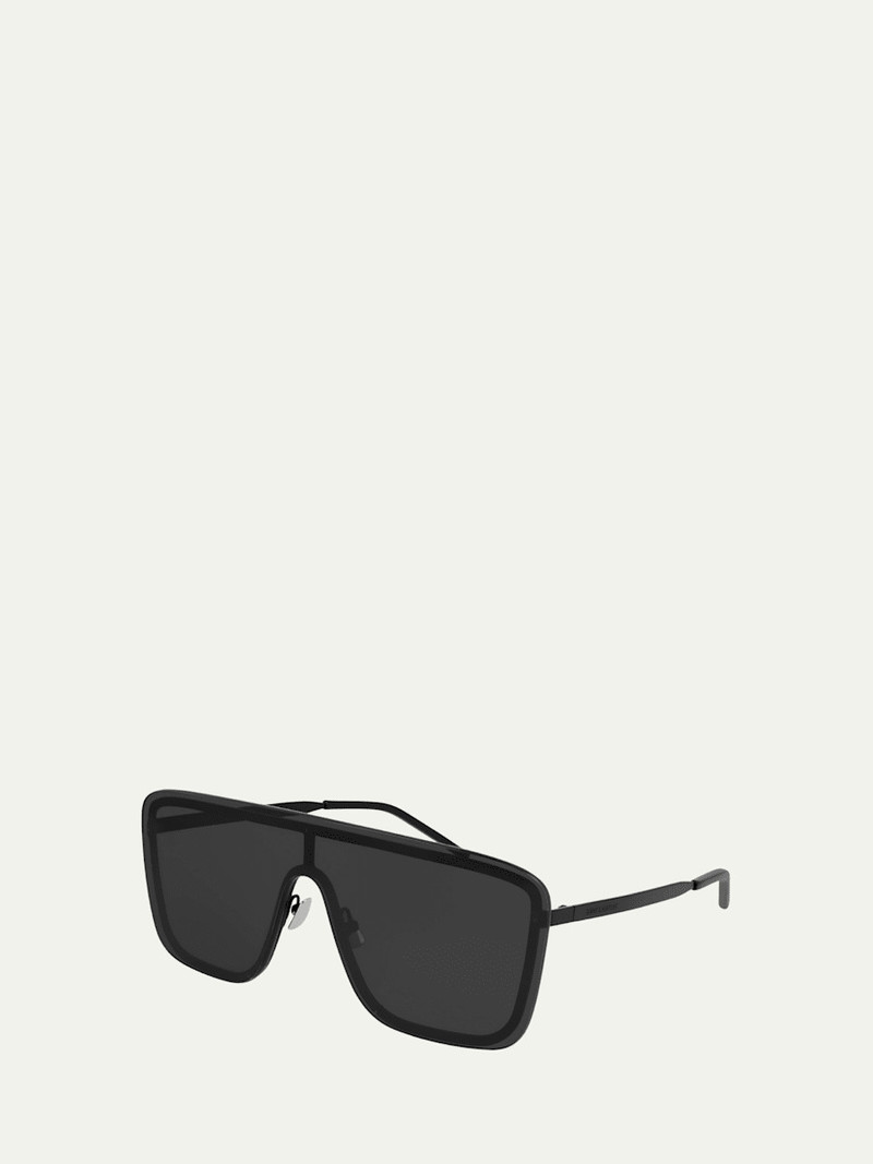 SAINT LAURENT Unisex Mask Metal Shield Sunglasses outlook