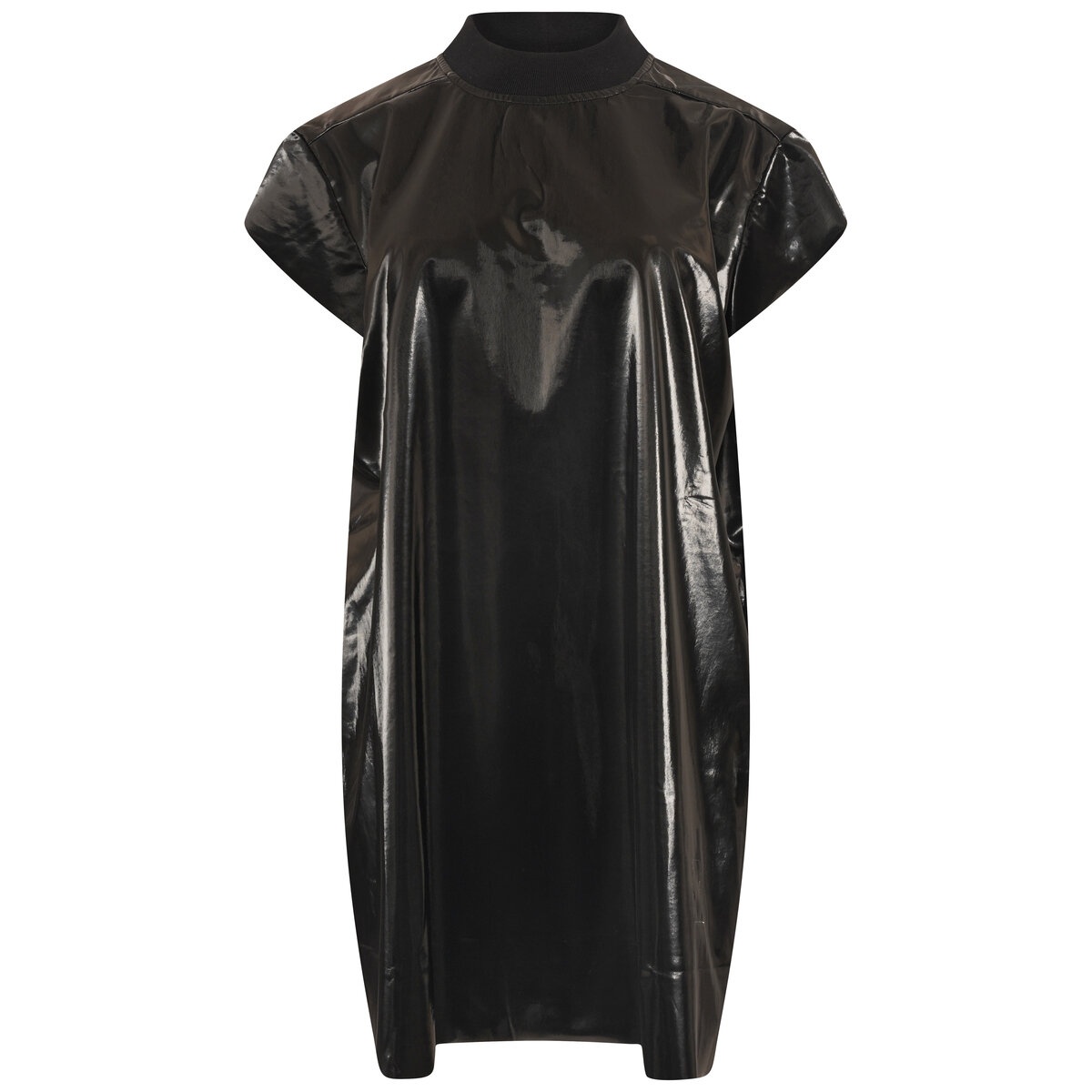 Shiny Sleeveless Jumbo T-Shirt in Black - 1
