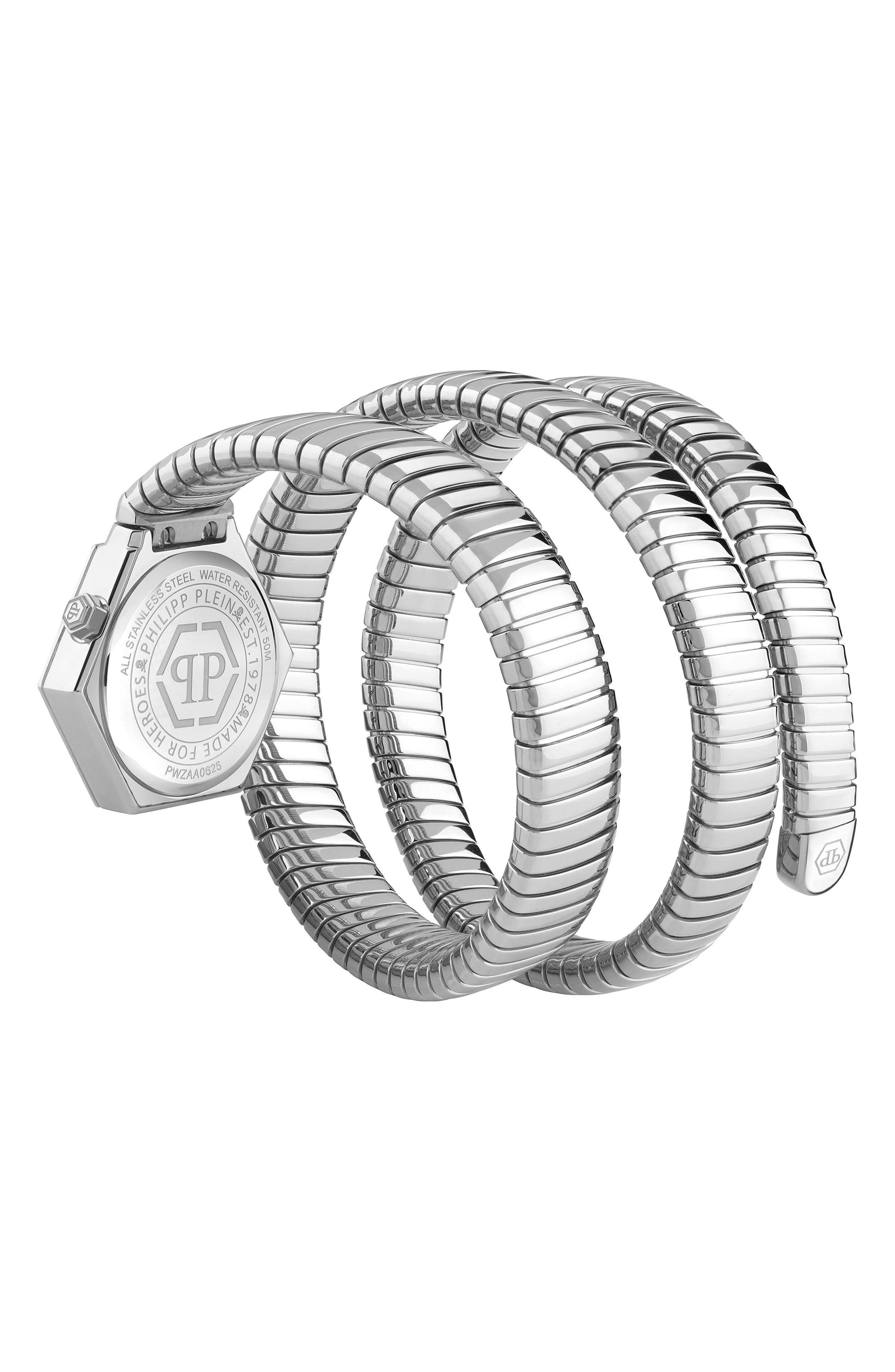 PHILIPP PLEIN $nake Hexagon Crystal Bracelet Watch, 28mm in Stainless Steel at Nordstrom - 3