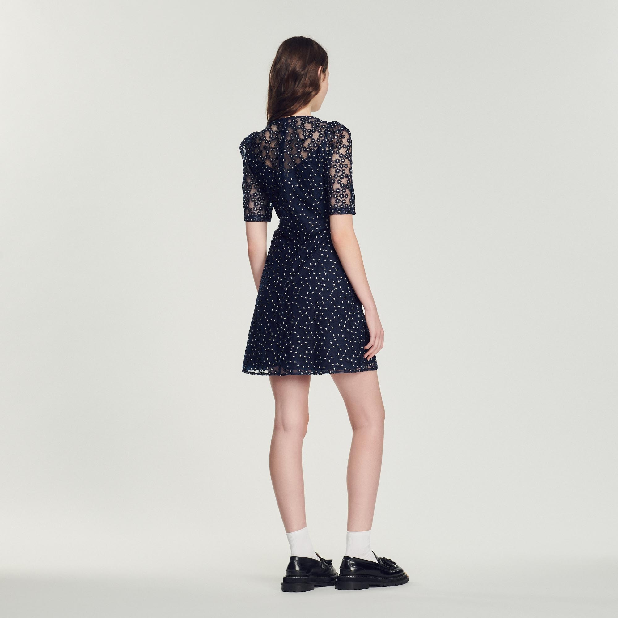 Short dress with Peter Pan collar - 6