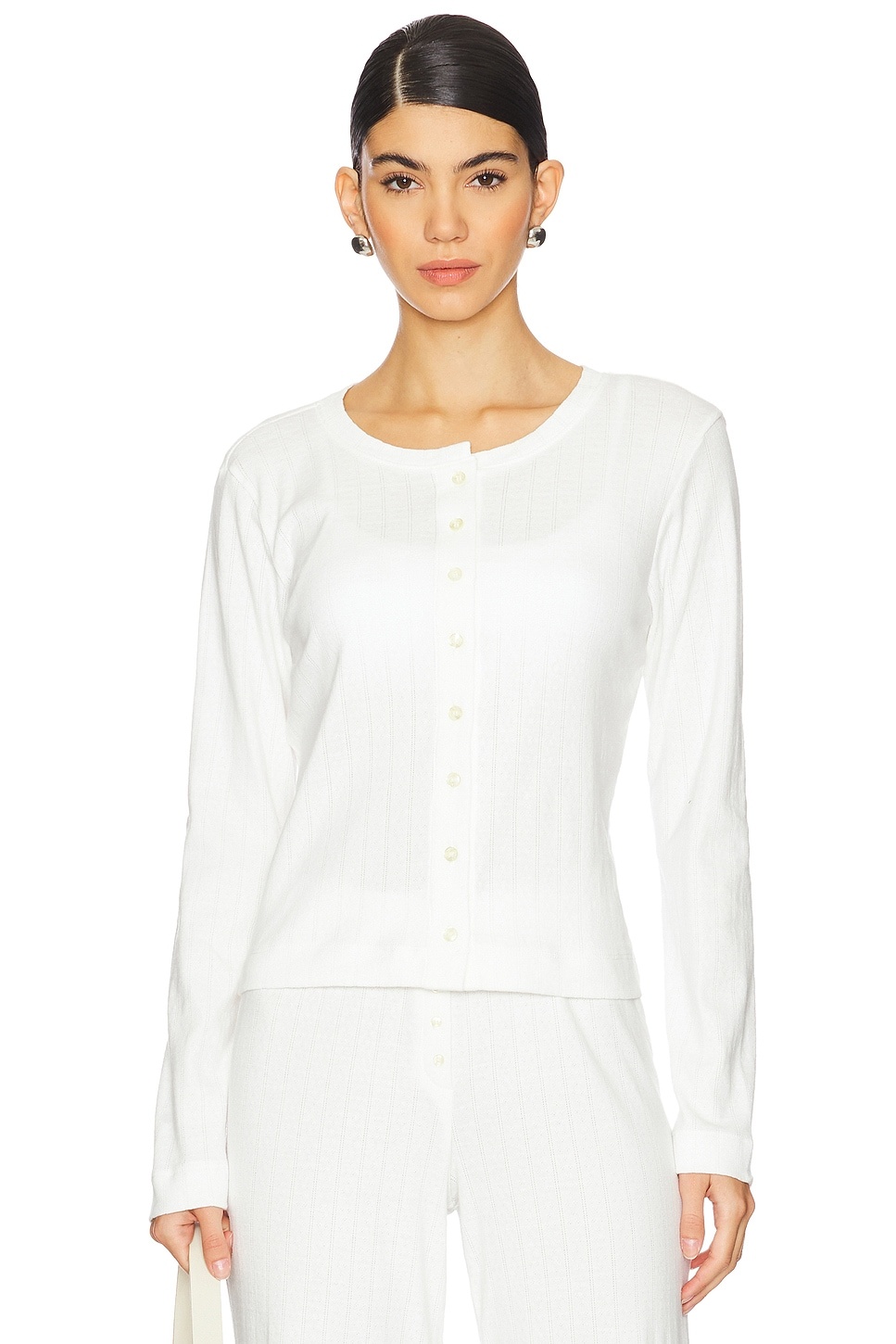 Pointelle Classic Cardigan - 2