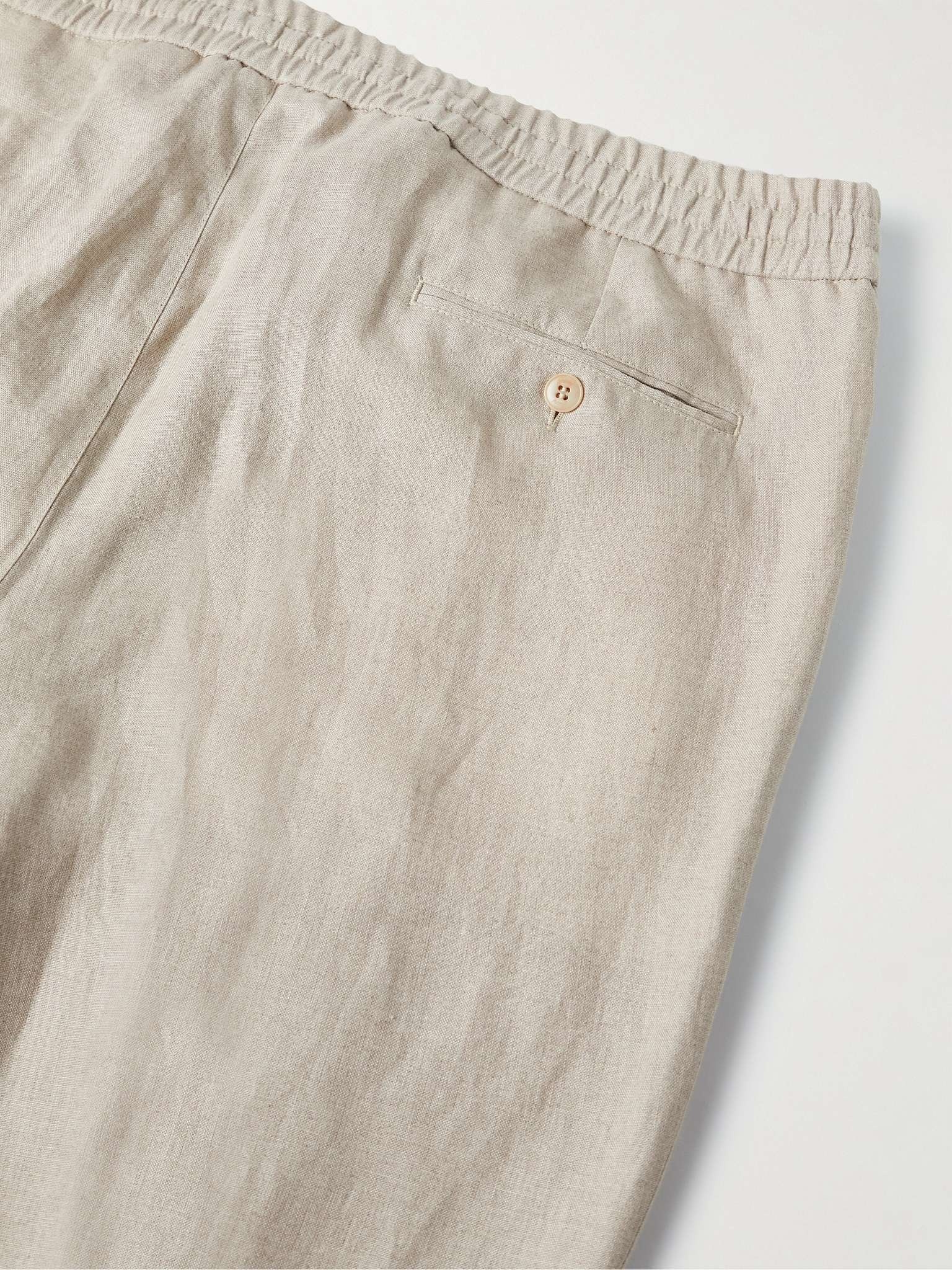 Sidney Slim-Fit Tapered Linen Drawstring Trousers - 3