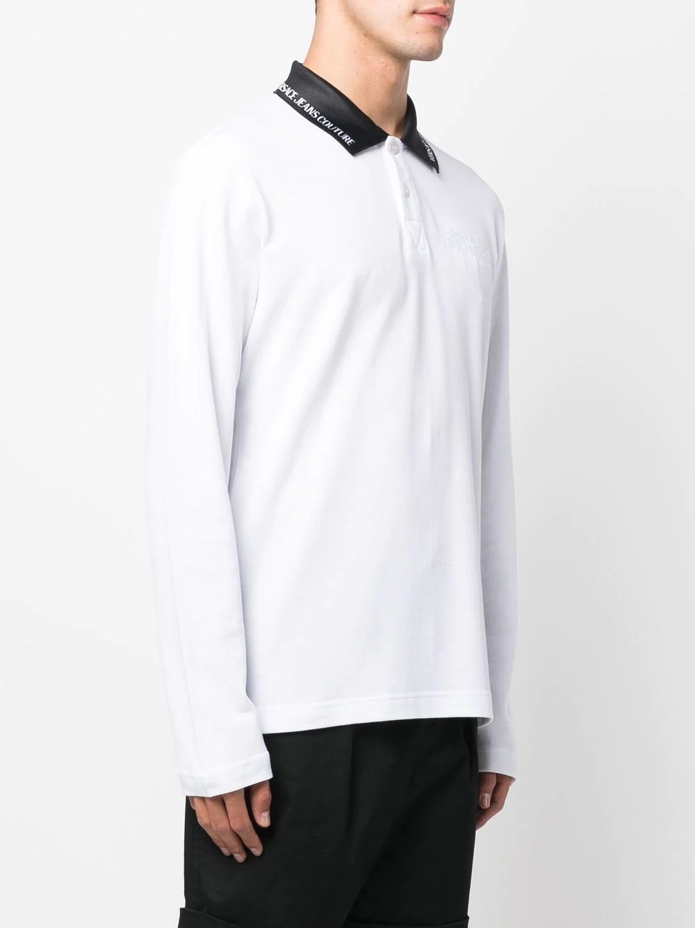 logo long-sleeve polo shirt - 3