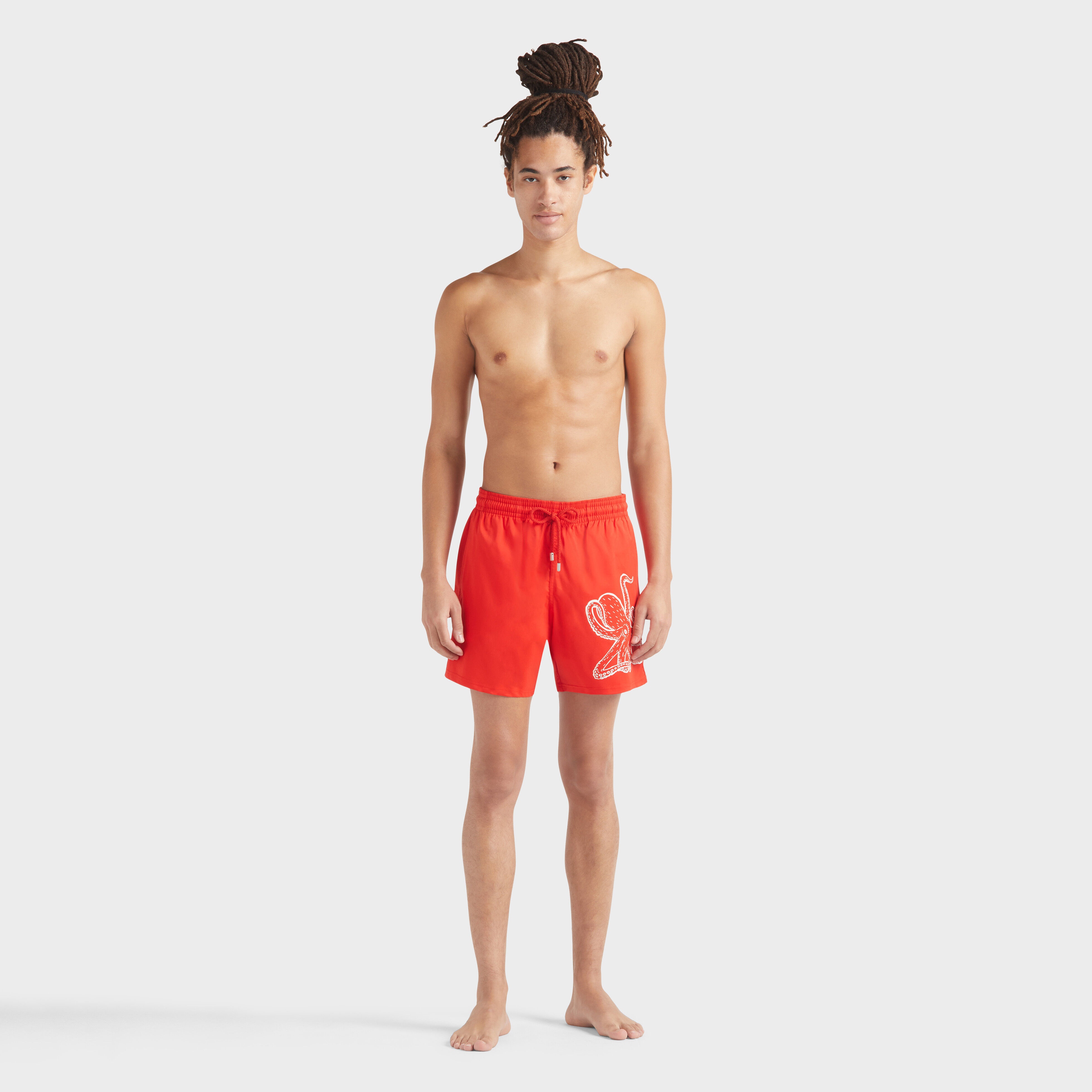 Men Stretch Short Swim Trunks Placed Poulpe - 3