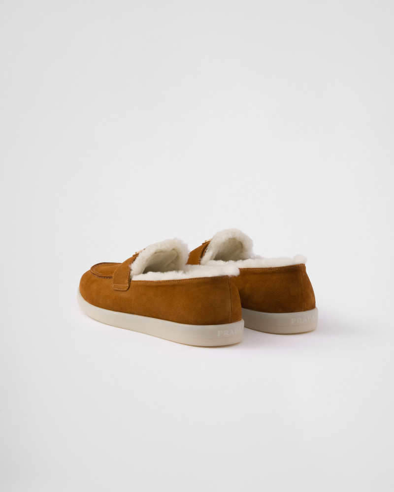 Suede and shearling loafers 5