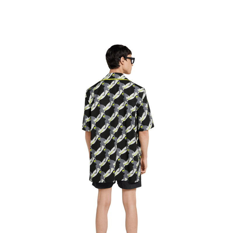 Printed light cotton poplin shirt 4