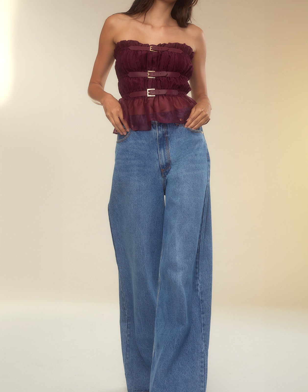 Buckle Up Silk Organza Top - 7
