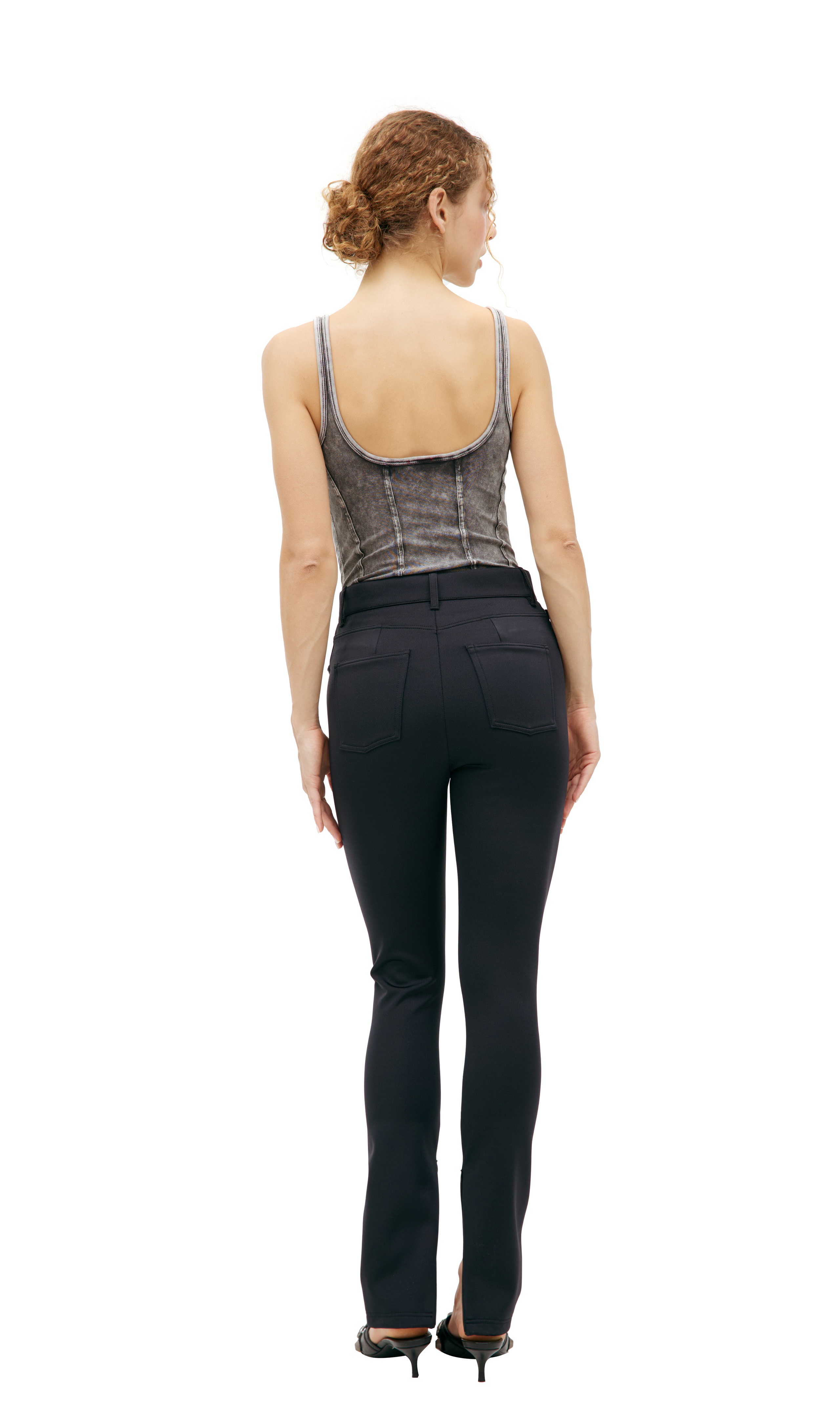 BLACK SKINNY TROUSERS - 4