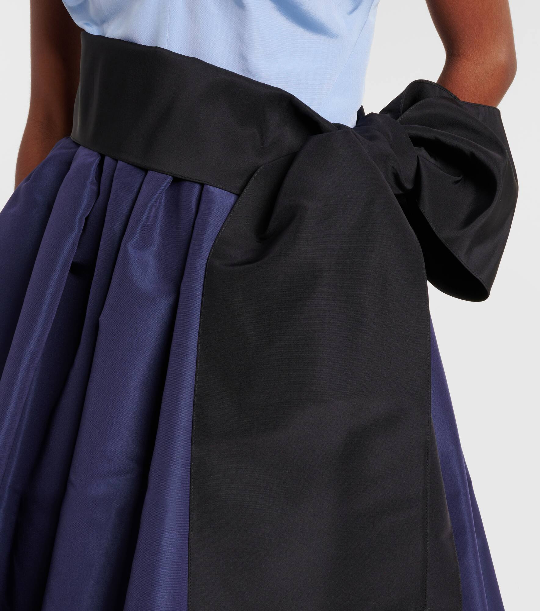 Belted silk bustier gown - 5