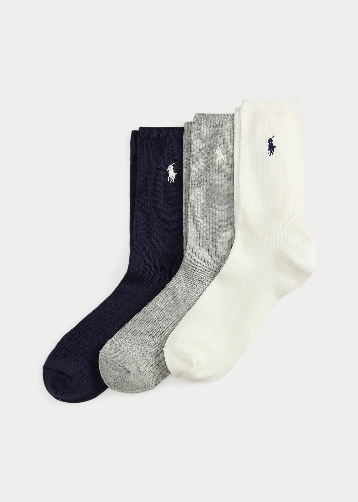 Ribbed Cotton-Blend Trouser Sock 3-Pack - 1