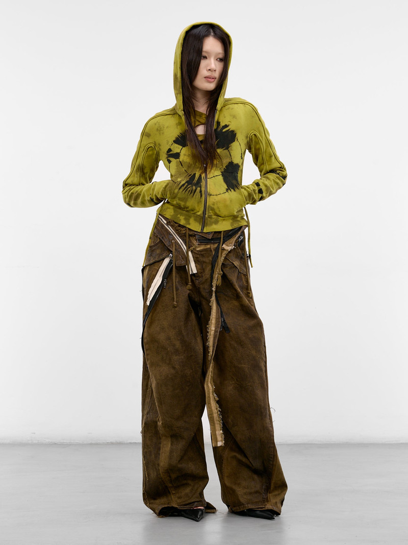 OTTOLINGER Slim Tie-Dye Suture Zip Hoodie outlook