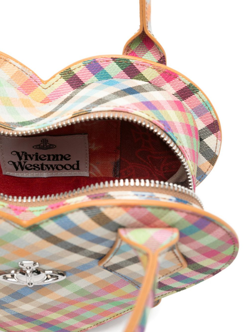 Josephine heart plaid tote bag 5