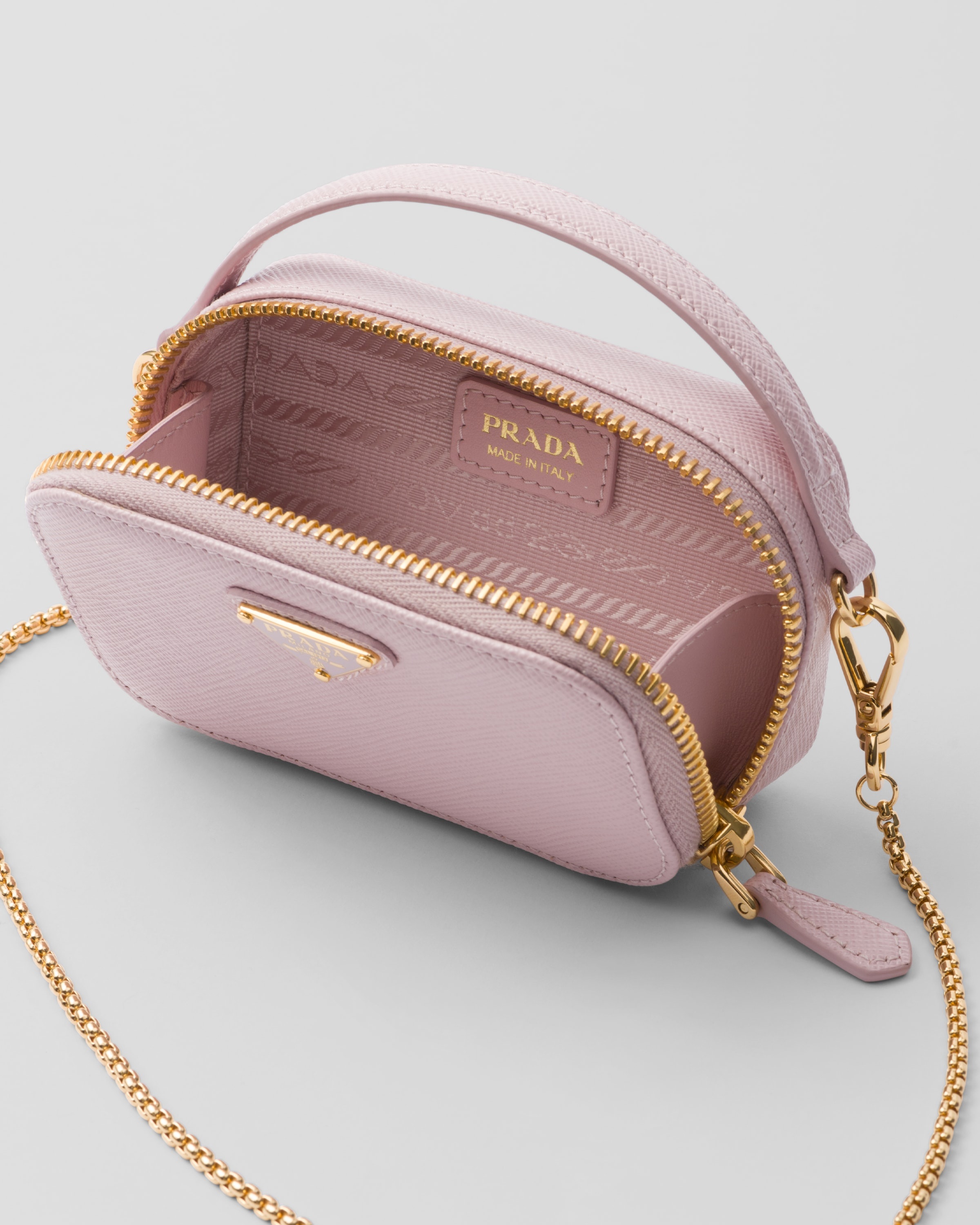 Prada Saffiano leather mini-pouch | REVERSIBLE Prada Saffiano leather mini-pouch | REVERSIBLE