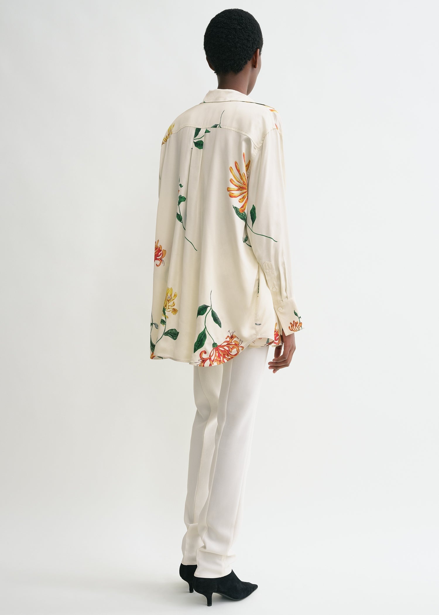 Relaxed honeysuckle shirt ecru/orange - 4