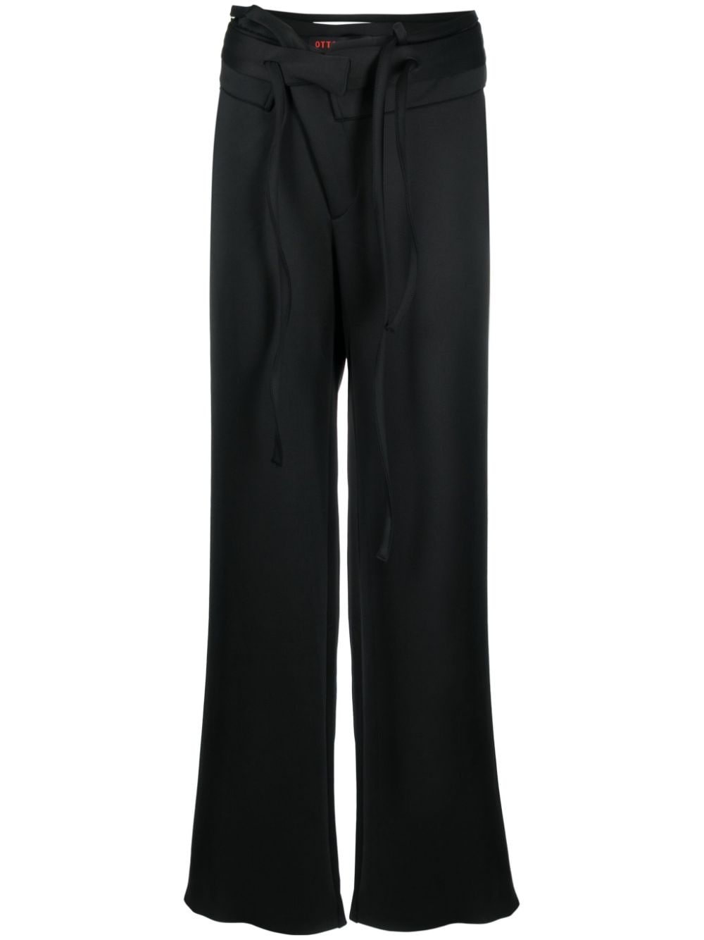 double-waistband tailored trousers - 1