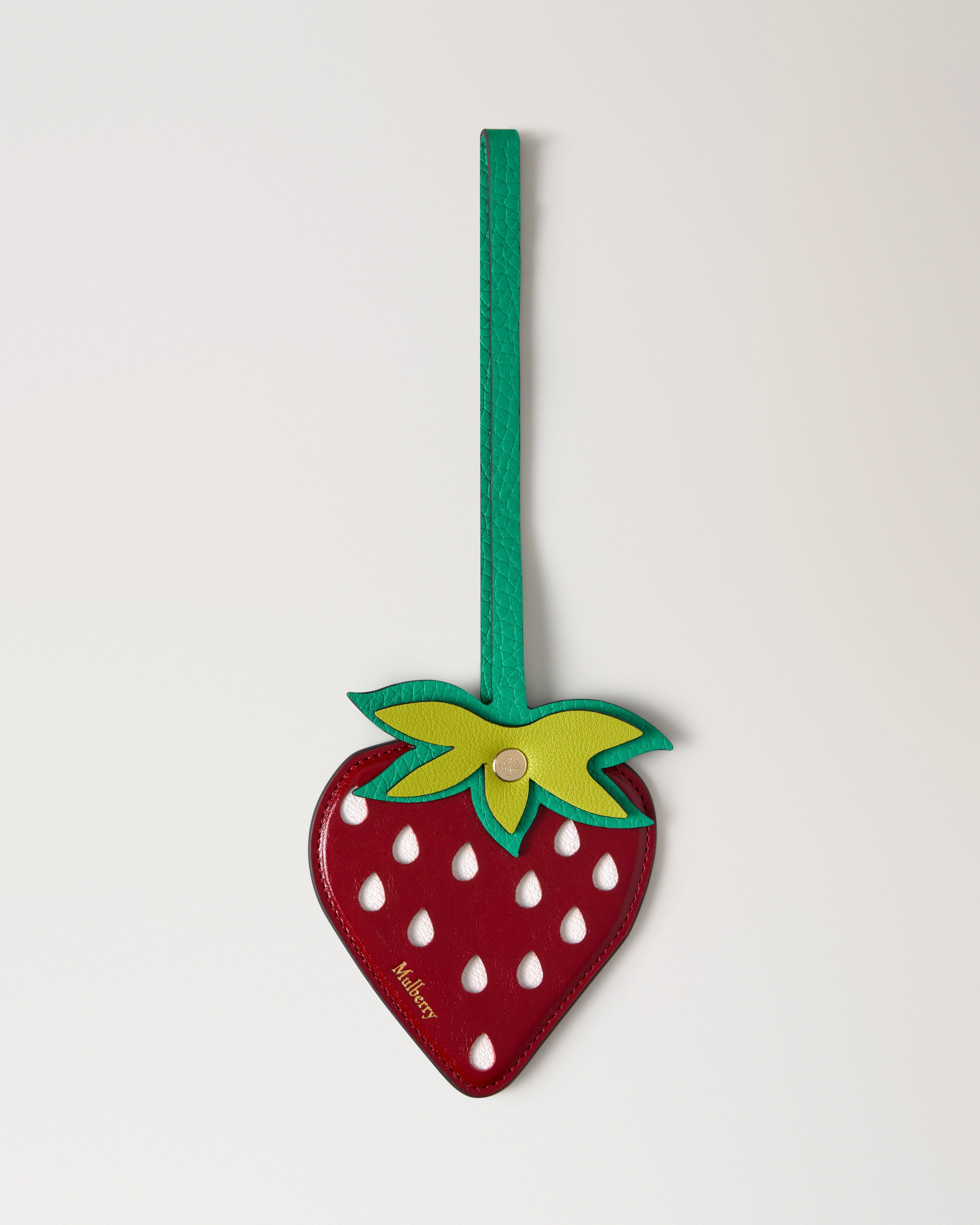 British Summer Bag Charm - Strawberry Multicolour Mixed Material - 1