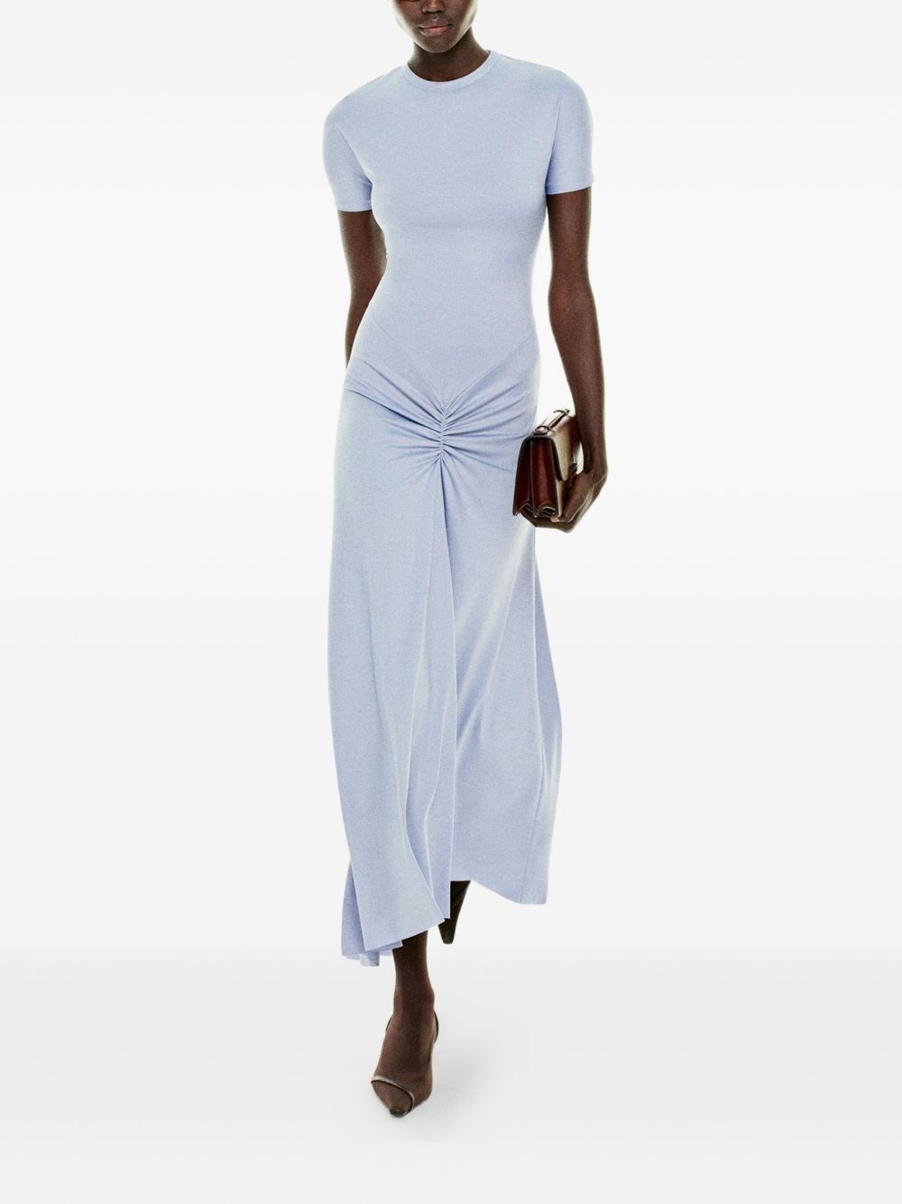 gathered waist midi dress - 5