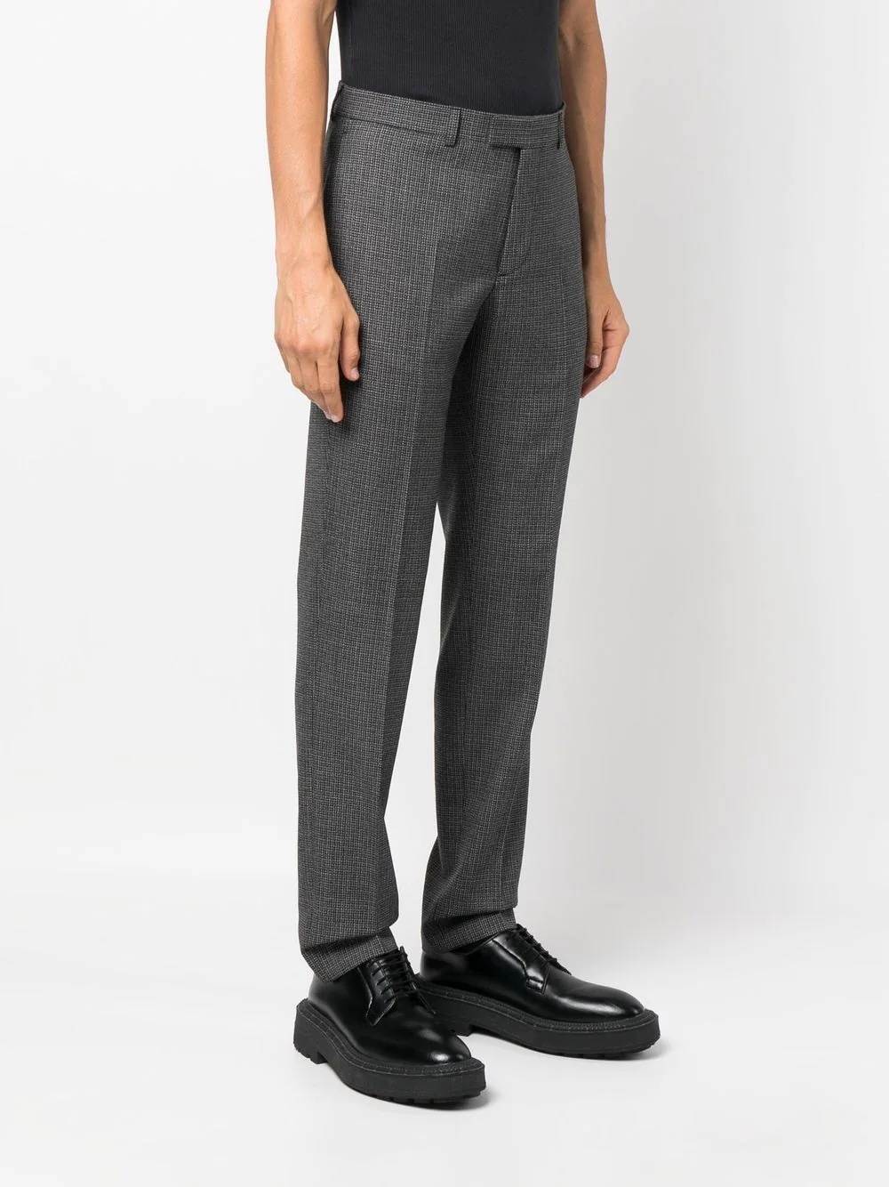 straight-leg houndstooth tailored trousers - 3