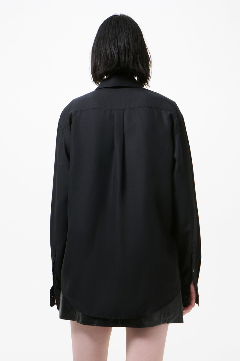 Forever Shirt Black Liquid Tencel 5