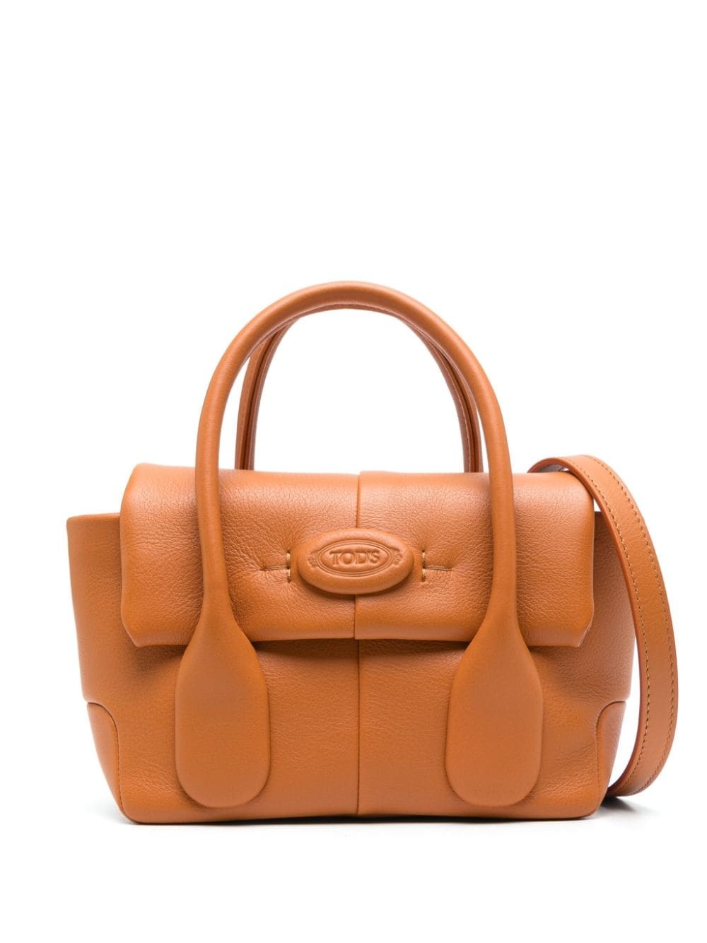 トートバッグ TOD'S Caramel leather mini Bag Reverse handbag Woman BROWN Tod's Di Bag Reverse Flap in Leather Small