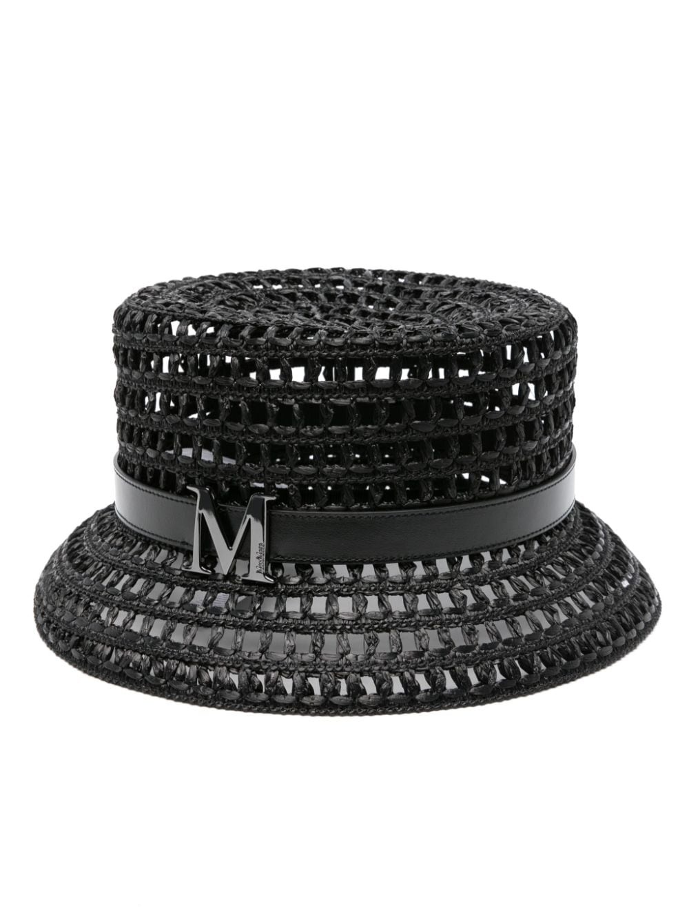 belt-detail interwoven bucket hat - 1