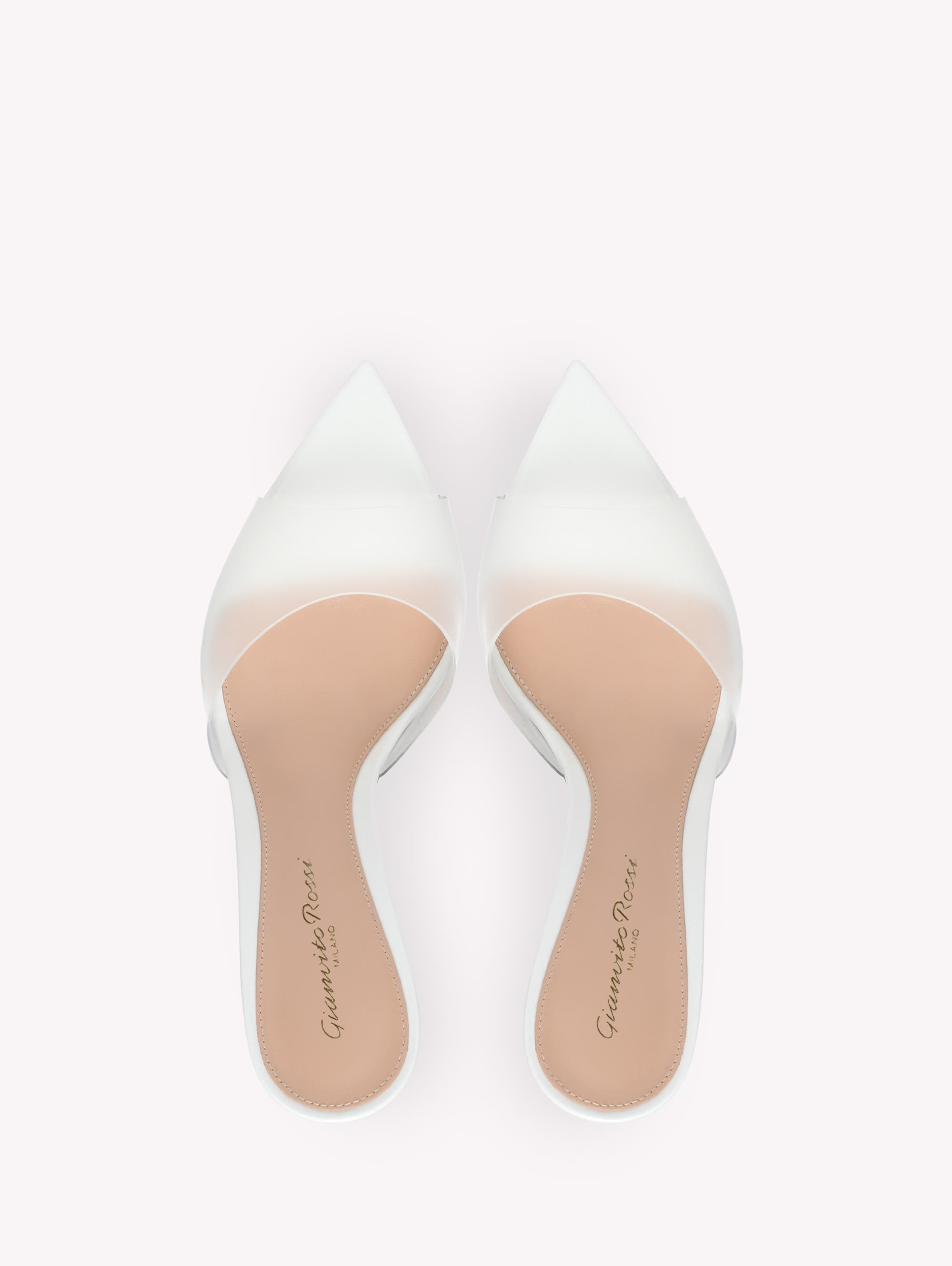 Gianvito Rossi Elle 55 Mules in White at Nordstrom - 3