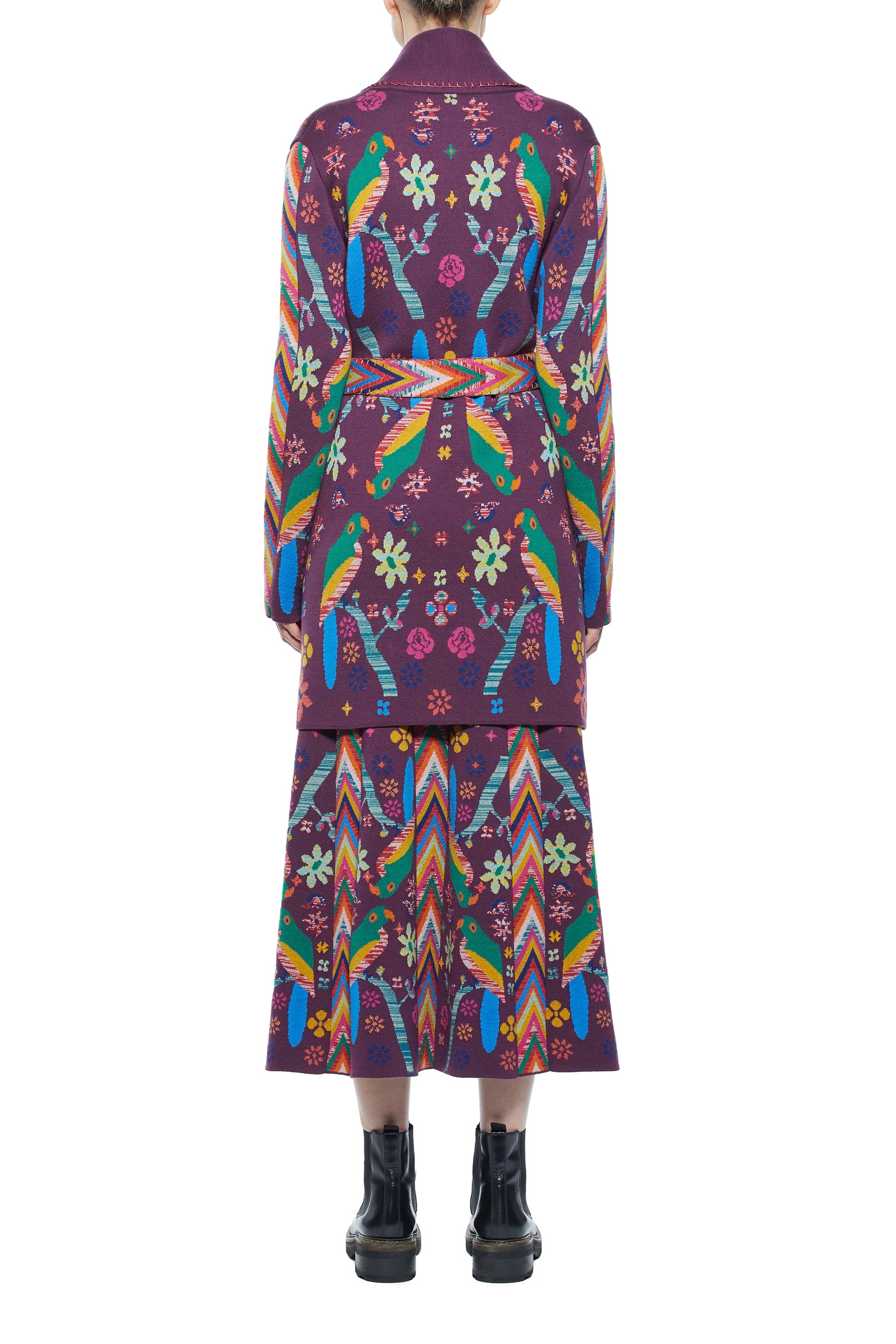 Margot Cardigan in Multi Stitch Wool - 6