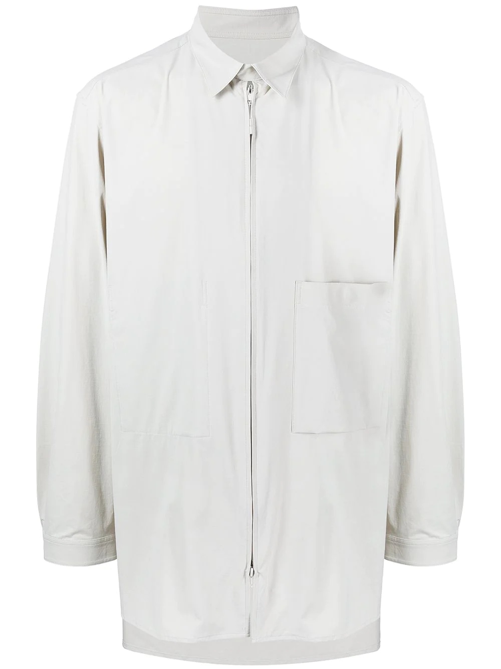 zip-through longline shirt - 1