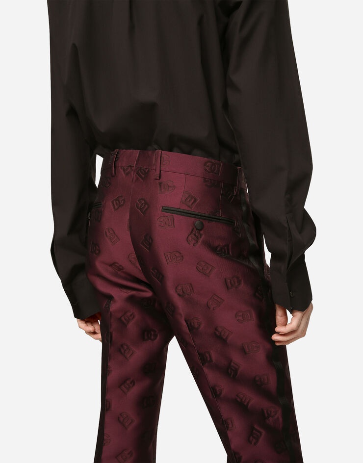Single-breasted Sicilia-fit tuxedo suit with DG monogram - 7